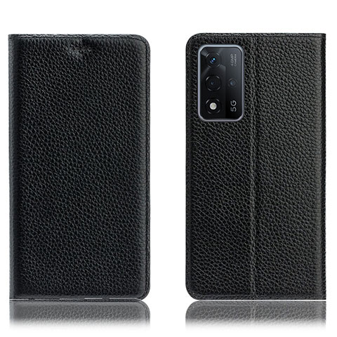 Funda de Cuero Cartera con Soporte Carcasa H02P para Oppo A93s 5G Negro