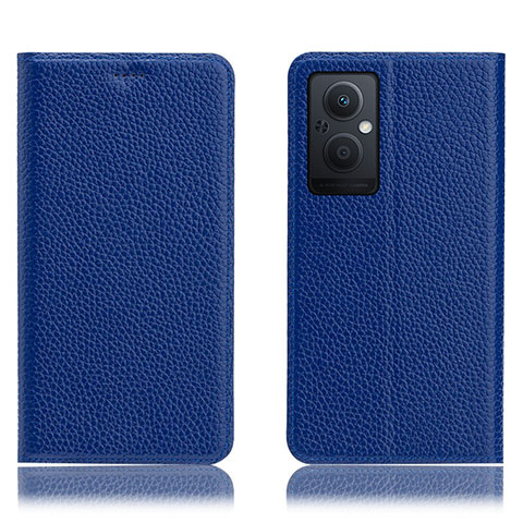 Funda de Cuero Cartera con Soporte Carcasa H02P para Oppo F21 Pro 5G Azul