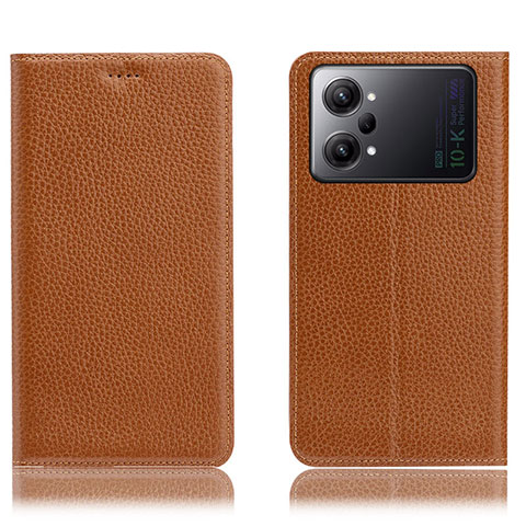 Funda de Cuero Cartera con Soporte Carcasa H02P para Oppo K10 Pro 5G Marron Claro