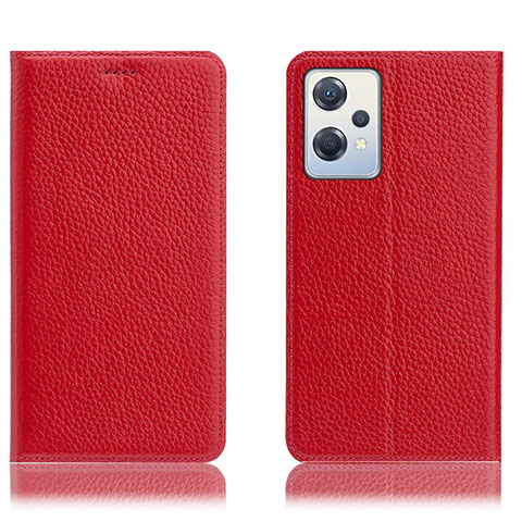 Funda de Cuero Cartera con Soporte Carcasa H02P para Oppo K10X 5G Rojo