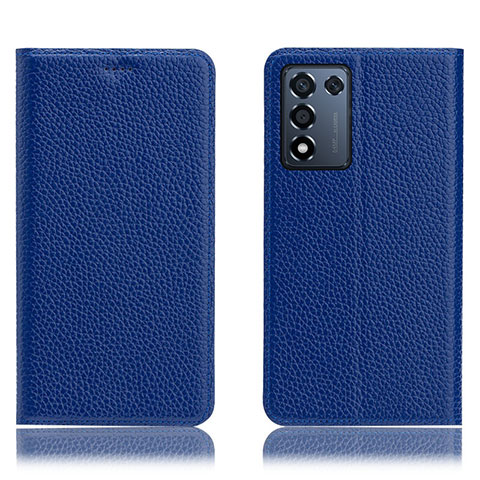 Funda de Cuero Cartera con Soporte Carcasa H02P para Realme 9 SE 5G Azul