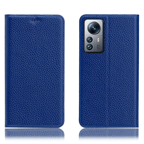 Funda de Cuero Cartera con Soporte Carcasa H02P para Xiaomi Mi 12 Lite 5G Azul