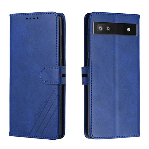 Funda de Cuero Cartera con Soporte Carcasa H02X para Google Pixel 6a 5G Azul