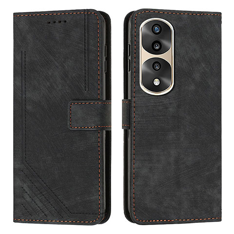 Funda de Cuero Cartera con Soporte Carcasa H02X para Huawei Honor 70 Pro+ Plus 5G Negro