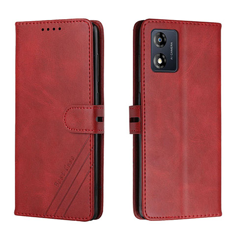 Funda de Cuero Cartera con Soporte Carcasa H02X para Motorola Moto E13 Rojo