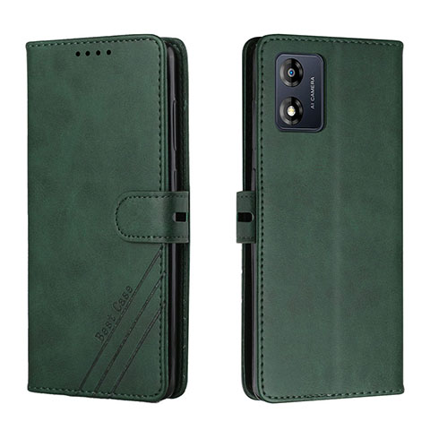 Funda de Cuero Cartera con Soporte Carcasa H02X para Motorola Moto E13 Verde