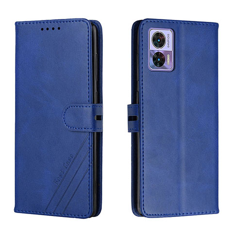 Funda de Cuero Cartera con Soporte Carcasa H02X para Motorola Moto Edge 30 Neo 5G Azul