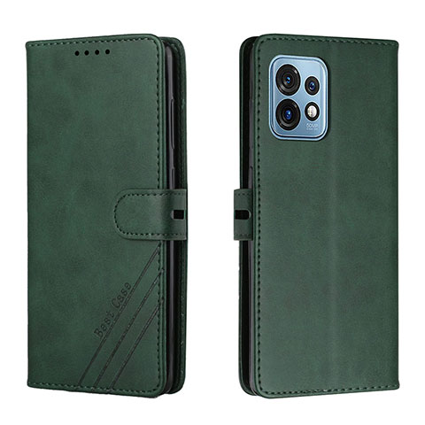 Funda de Cuero Cartera con Soporte Carcasa H02X para Motorola Moto Edge 40 Pro 5G Verde