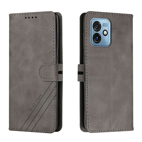 Funda de Cuero Cartera con Soporte Carcasa H02X para Motorola Moto G 5G (2023) Gris