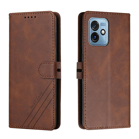 Funda de Cuero Cartera con Soporte Carcasa H02X para Motorola Moto G 5G (2023) Marron