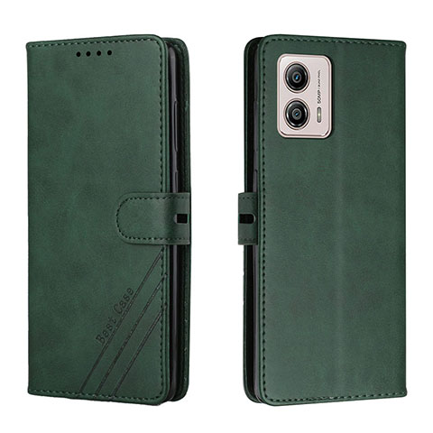 Funda de Cuero Cartera con Soporte Carcasa H02X para Motorola Moto G53 5G Verde