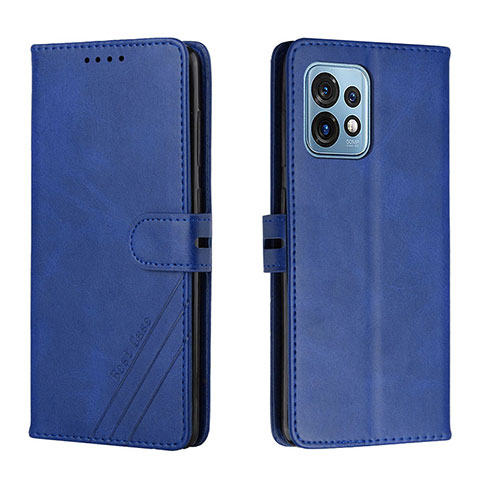 Funda de Cuero Cartera con Soporte Carcasa H02X para Motorola Moto X40 5G Azul