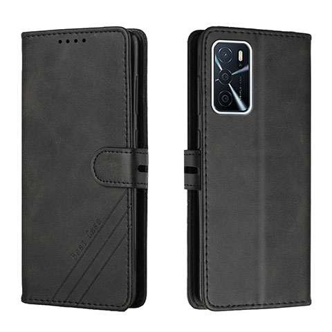 Funda de Cuero Cartera con Soporte Carcasa H02X para Oppo A53s 5G Negro