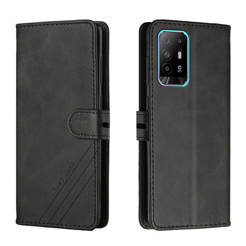 Funda de Cuero Cartera con Soporte Carcasa H02X para Oppo A94 5G Negro