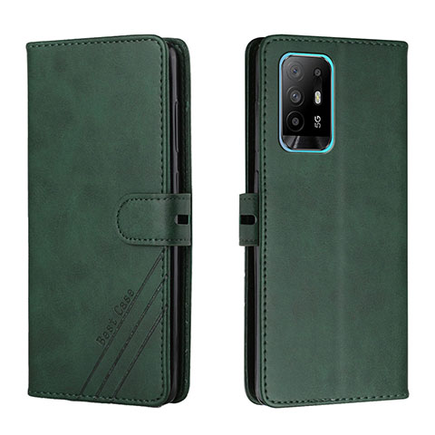 Funda de Cuero Cartera con Soporte Carcasa H02X para Oppo A94 5G Verde