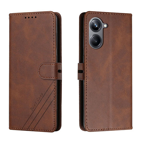 Funda de Cuero Cartera con Soporte Carcasa H02X para Realme 10 Pro 5G Marron