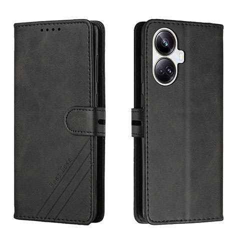 Funda de Cuero Cartera con Soporte Carcasa H02X para Realme 10 Pro+ Plus 5G Negro