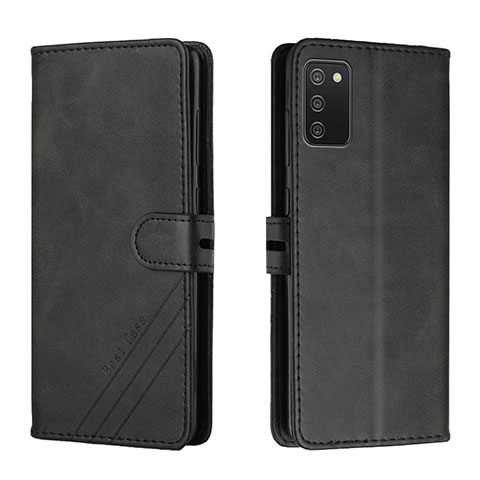 Funda de Cuero Cartera con Soporte Carcasa H02X para Samsung Galaxy A02s Negro