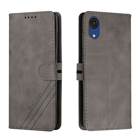 Funda de Cuero Cartera con Soporte Carcasa H02X para Samsung Galaxy A03 Core Gris