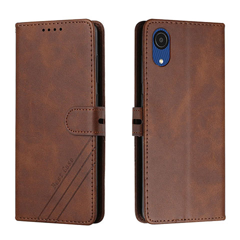 Funda de Cuero Cartera con Soporte Carcasa H02X para Samsung Galaxy A03 Core Marron