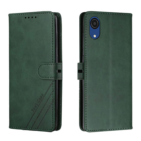 Funda de Cuero Cartera con Soporte Carcasa H02X para Samsung Galaxy A03 Core Verde