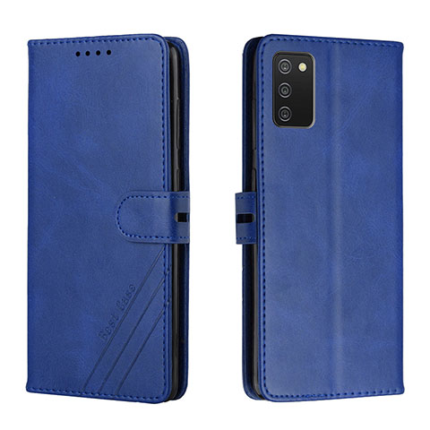 Funda de Cuero Cartera con Soporte Carcasa H02X para Samsung Galaxy A03s Azul