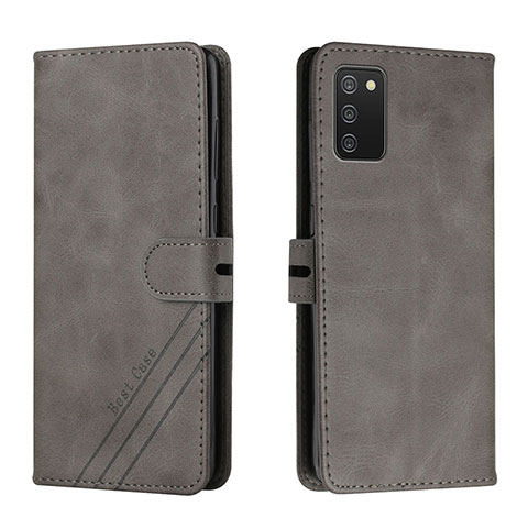 Funda de Cuero Cartera con Soporte Carcasa H02X para Samsung Galaxy A03s Gris