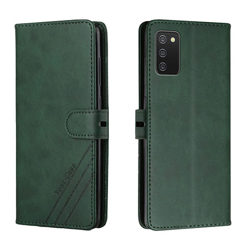 Funda de Cuero Cartera con Soporte Carcasa H02X para Samsung Galaxy A03s Verde