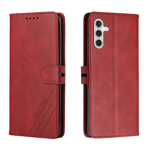 Funda de Cuero Cartera con Soporte Carcasa H02X para Samsung Galaxy A04s Rojo