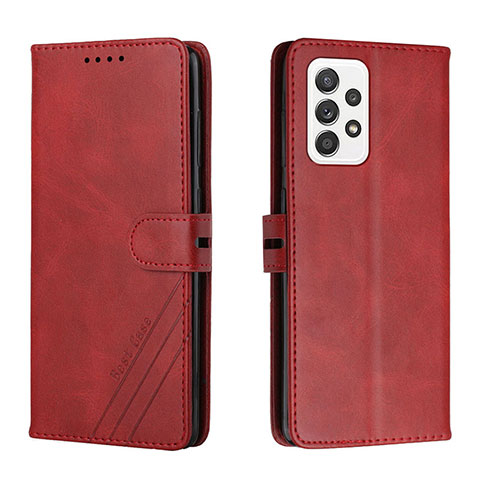 Funda de Cuero Cartera con Soporte Carcasa H02X para Samsung Galaxy A33 5G Rojo