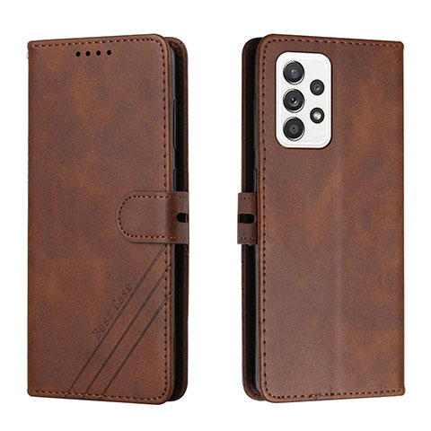 Funda de Cuero Cartera con Soporte Carcasa H02X para Samsung Galaxy A53 5G Marron