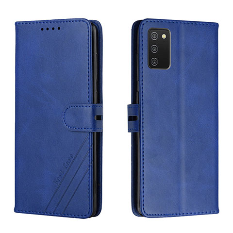 Funda de Cuero Cartera con Soporte Carcasa H02X para Samsung Galaxy F02S SM-E025F Azul