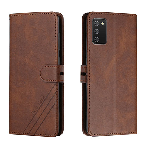 Funda de Cuero Cartera con Soporte Carcasa H02X para Samsung Galaxy F02S SM-E025F Marron