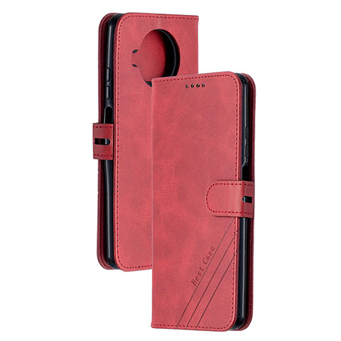 Funda de Cuero Cartera con Soporte Carcasa H02X para Xiaomi Mi 10i 5G Rojo