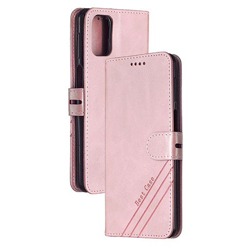 Funda de Cuero Cartera con Soporte Carcasa H02X para Xiaomi Mi 10T 5G Oro Rosa