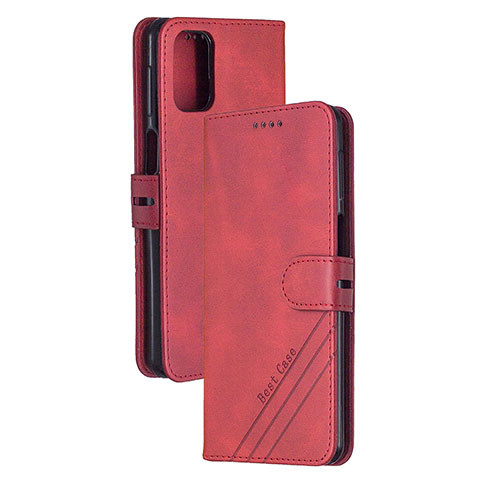 Funda de Cuero Cartera con Soporte Carcasa H02X para Xiaomi Mi 10T Pro 5G Rojo