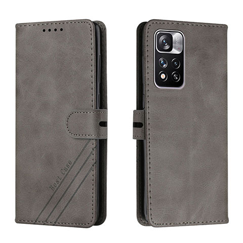 Funda de Cuero Cartera con Soporte Carcasa H02X para Xiaomi Mi 11i 5G (2022) Gris