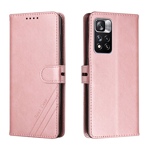 Funda de Cuero Cartera con Soporte Carcasa H02X para Xiaomi Mi 11i 5G (2022) Oro Rosa