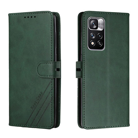 Funda de Cuero Cartera con Soporte Carcasa H02X para Xiaomi Mi 11i 5G (2022) Verde