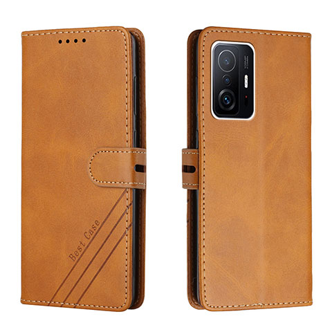 Funda de Cuero Cartera con Soporte Carcasa H02X para Xiaomi Mi 11T 5G Marron Claro