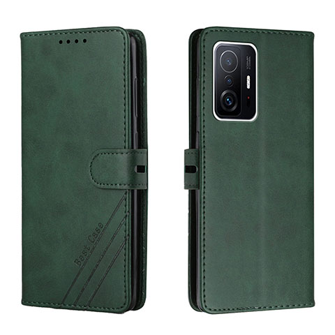 Funda de Cuero Cartera con Soporte Carcasa H02X para Xiaomi Mi 11T Pro 5G Verde