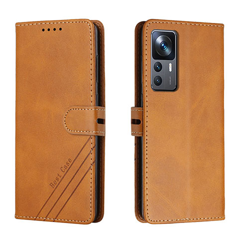 Funda de Cuero Cartera con Soporte Carcasa H02X para Xiaomi Mi 12T 5G Marron Claro