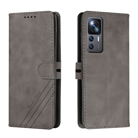 Funda de Cuero Cartera con Soporte Carcasa H02X para Xiaomi Mi 12T Pro 5G Gris