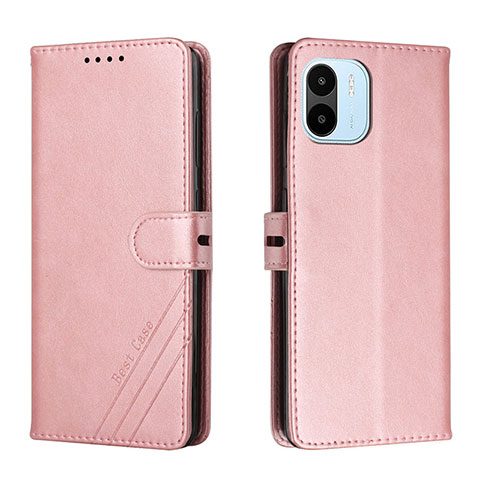 Funda de Cuero Cartera con Soporte Carcasa H02X para Xiaomi Poco C50 Oro Rosa