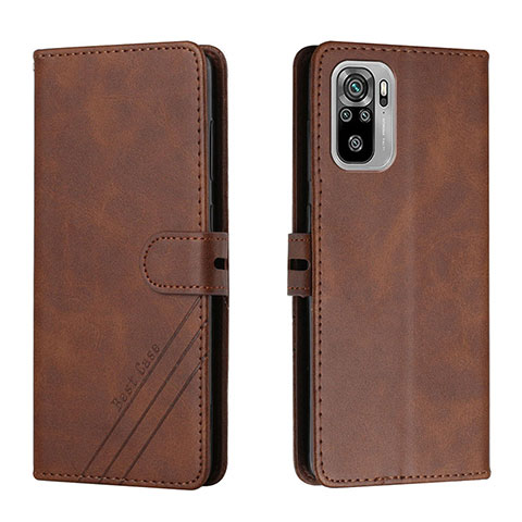 Funda de Cuero Cartera con Soporte Carcasa H02X para Xiaomi Poco M5S Marron