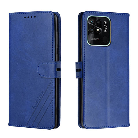 Funda de Cuero Cartera con Soporte Carcasa H02X para Xiaomi Redmi 10C 4G Azul