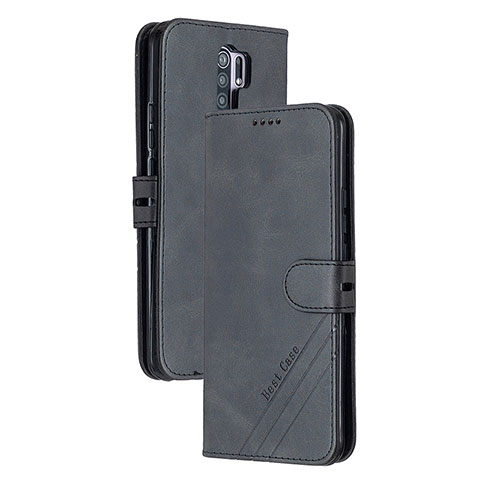 Funda de Cuero Cartera con Soporte Carcasa H02X para Xiaomi Redmi 9 Negro