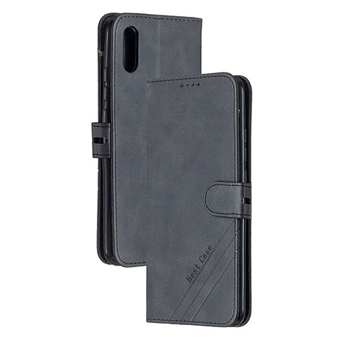 Funda de Cuero Cartera con Soporte Carcasa H02X para Xiaomi Redmi 9A Negro