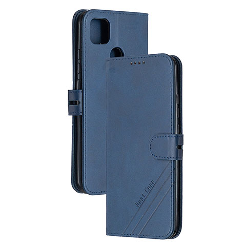 Funda de Cuero Cartera con Soporte Carcasa H02X para Xiaomi Redmi 9C Azul