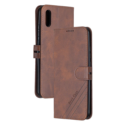 Funda de Cuero Cartera con Soporte Carcasa H02X para Xiaomi Redmi 9i Marron